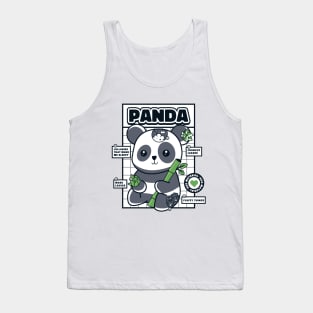 Anatomy Of A Panda Funny Cute Panda Design Tank Top